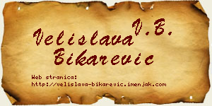 Velislava Bikarević vizit kartica